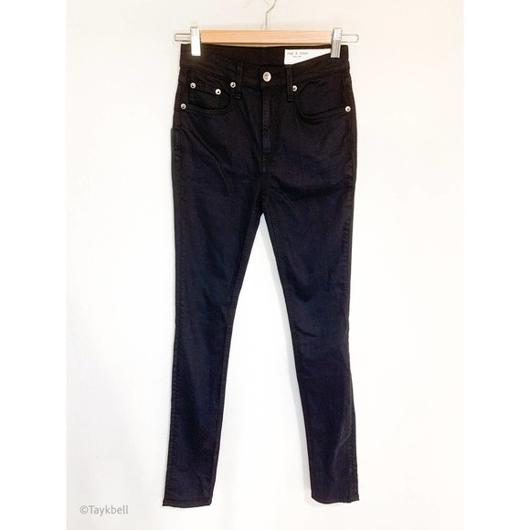 NWT Rag & Bone High Rise Skinny Black Jeans, 23 - Picture 5 of 13